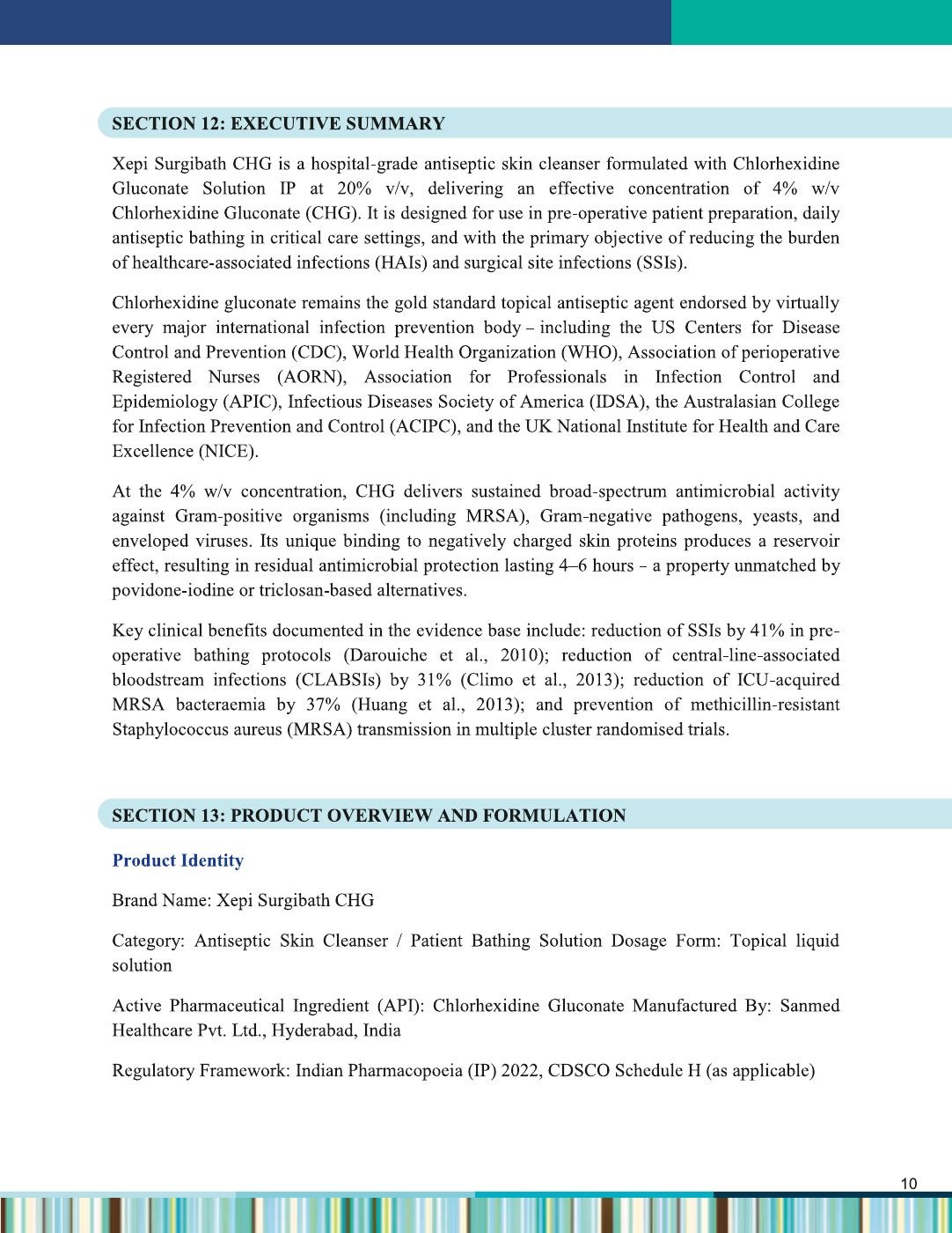 XEPI Surgibath CHG monograph - page 13