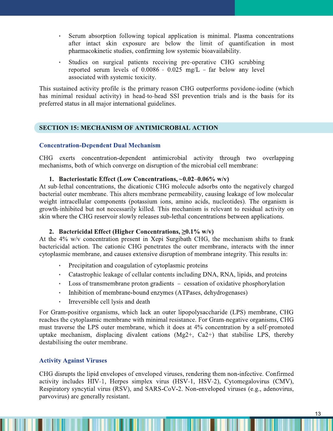 XEPI Surgibath CHG monograph - page 16