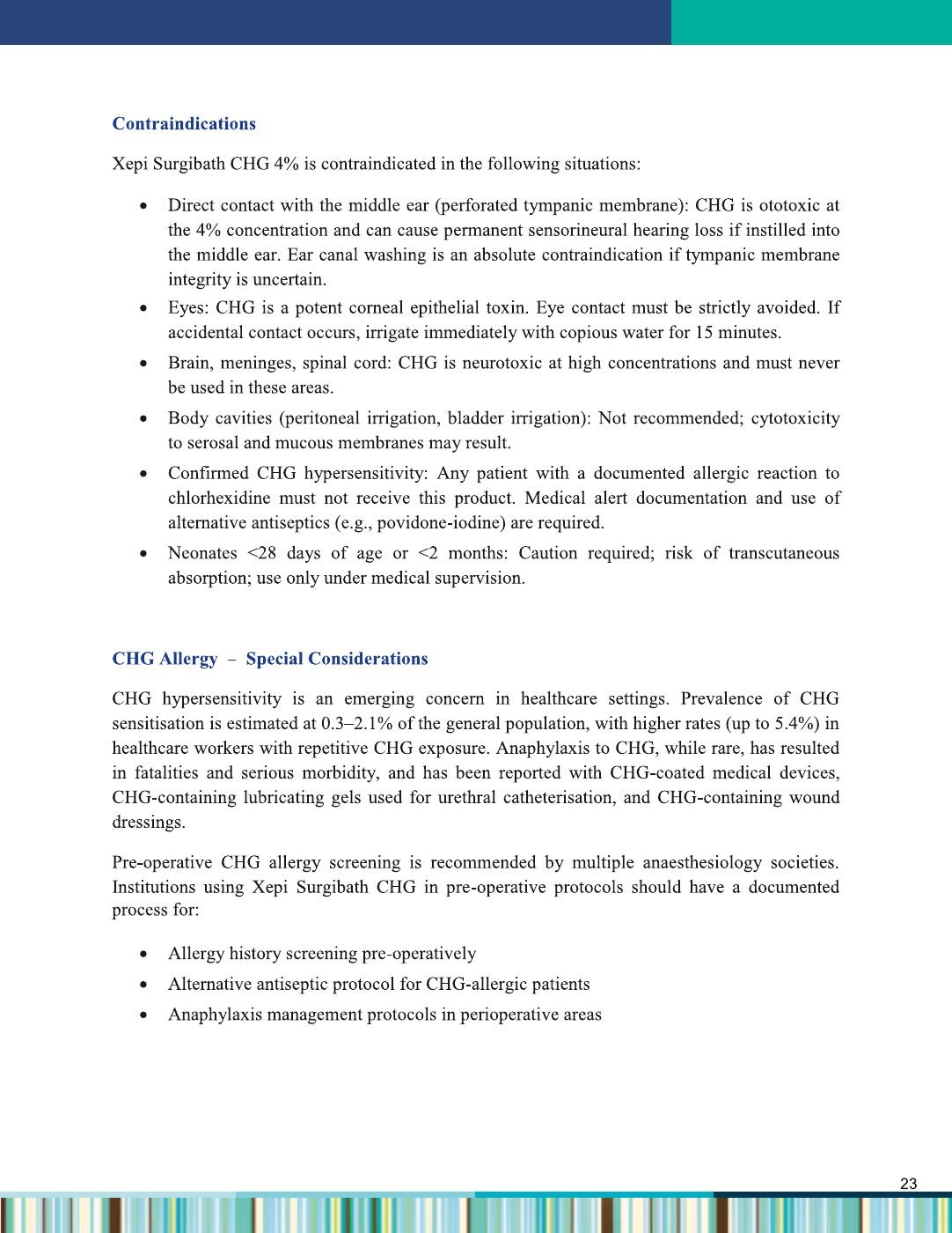 XEPI Surgibath CHG monograph - page 26
