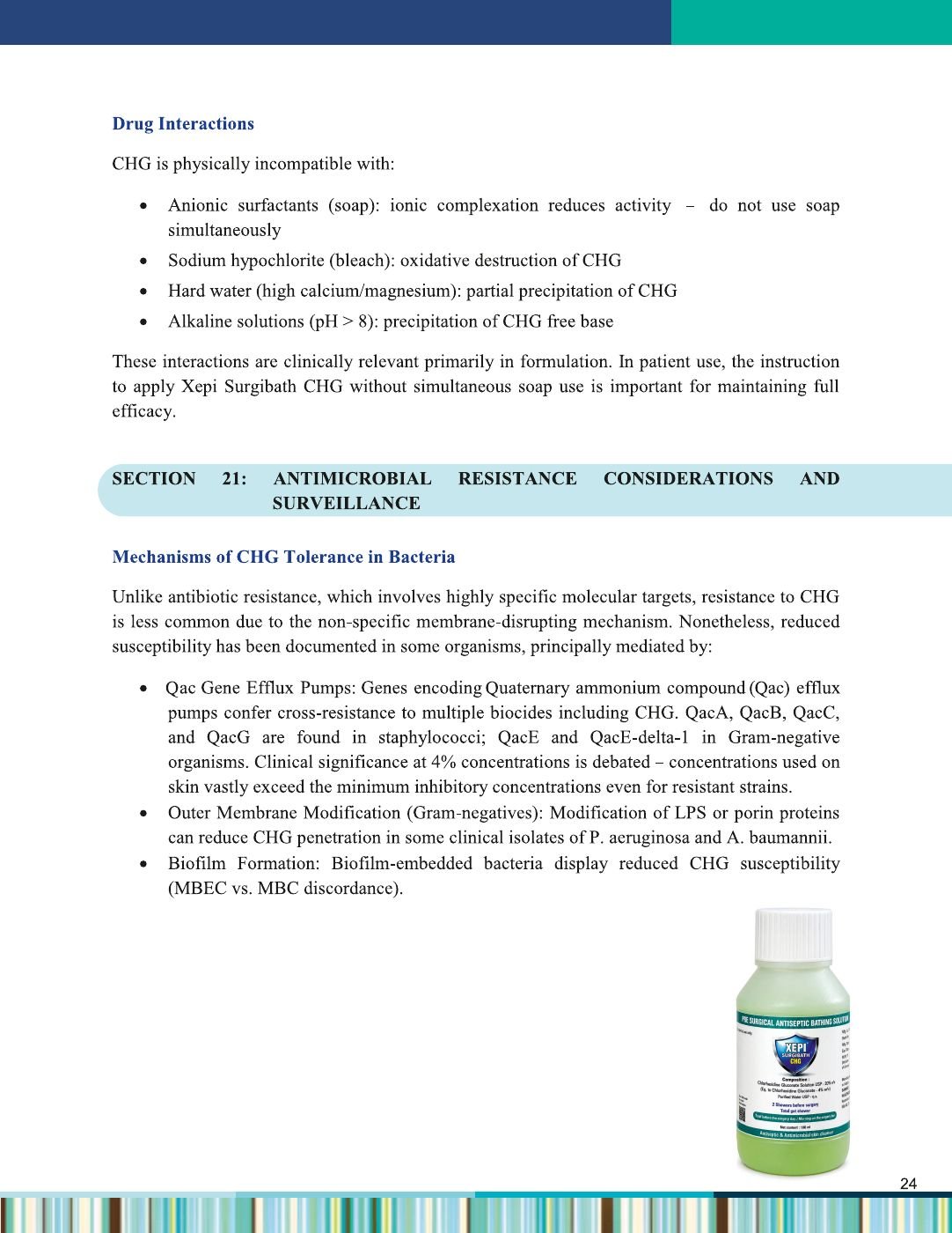 XEPI Surgibath CHG monograph - page 27
